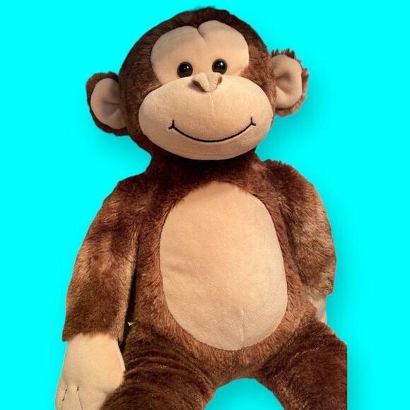 Build a Bear 18" Smiling Happy Monkey Brown and Tan 2010 Plush with Tags - Picture 2 of 10
